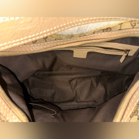 Gucci Large Jockey Canvas Hobo in Beige (cream/tan) - Picture 11 of 14